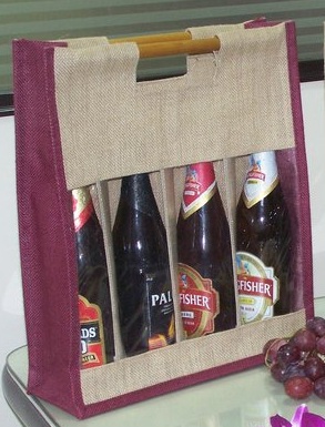 Jute Wine Bottle Bags
