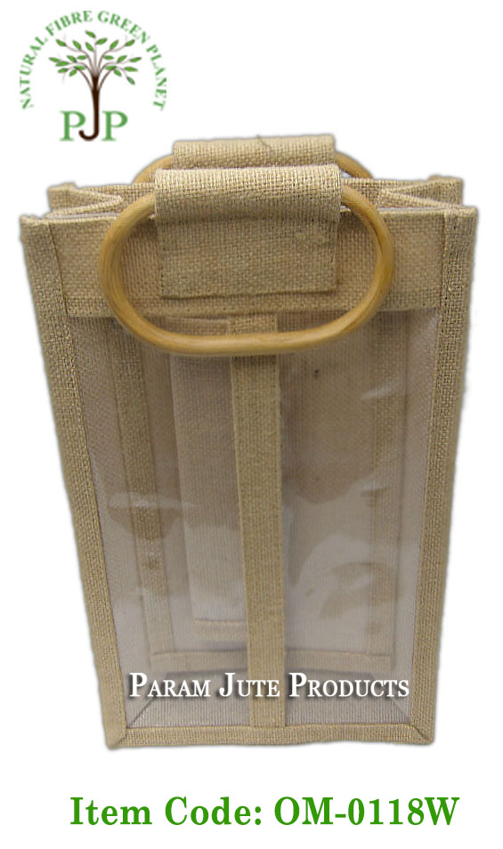 Natural Burlap Wine Bags