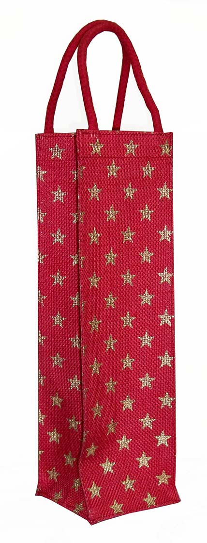 Jute Christmas Wine Bags